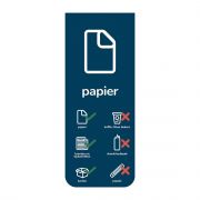 BinBin Front signing magnetisch Basic papier Blauw