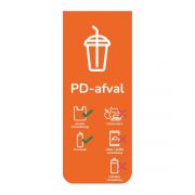 BinBin Front signing magnetisch Basic PD-afval Oranje