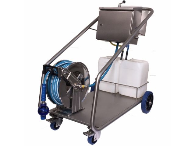 Dosanova RVS heavy-duty Click & Clean foamtrolley