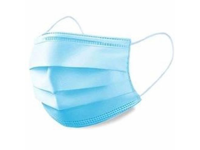 llR Mondmasker Kingfa blauw, ear loops (50 st.)